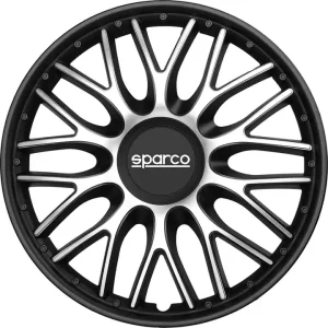 Affare Set 4 copricerchi 15" pollici copriruota auto roma spc1596svbk argento nero